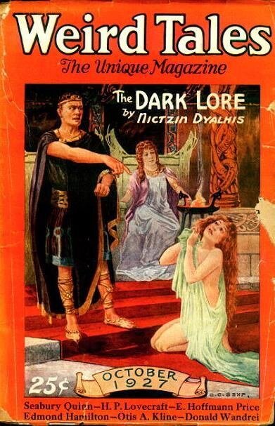 Weird Tales cover, October 1927, by C. C. Senf