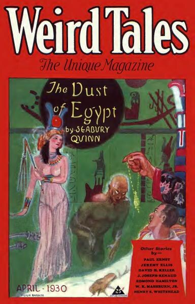 Weird Tales cover, April 1930, by Hugh Rankin